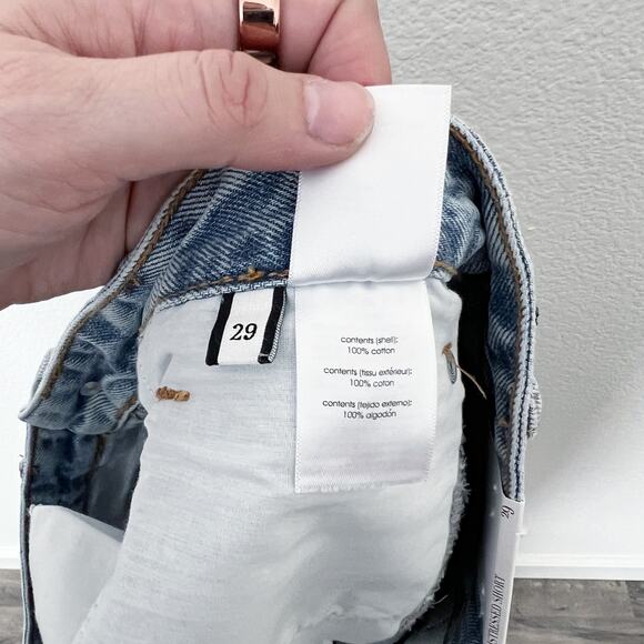 [Rachel Parcell] High Rise Dark Wash Denim Distressed Shorts NWT Button Fly 29 - Picture 12 of 12